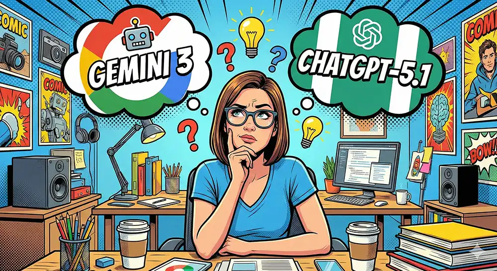 AIユーザーがGemini3にするかChatGPT（GPT-5.1)にするか悩んでいる様