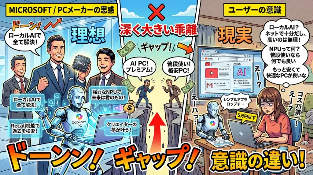 理想と現実の大きなギャップ